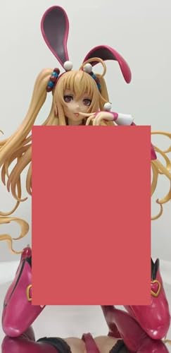 HeRfst Anime Niña Gráficos Ecchi Waifu Figura Personajes de Anime Japonés Caroline Lily Arrodillada Pretty Bunny Girl PVC Adultos Juguete Adorno Figura de Acción Coleccionable Modelo Muñeca Decoración