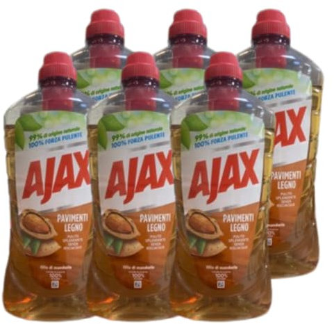 Detergente Pavimenti Legno all'Olio di Mandorla 950ml (6 Unità)