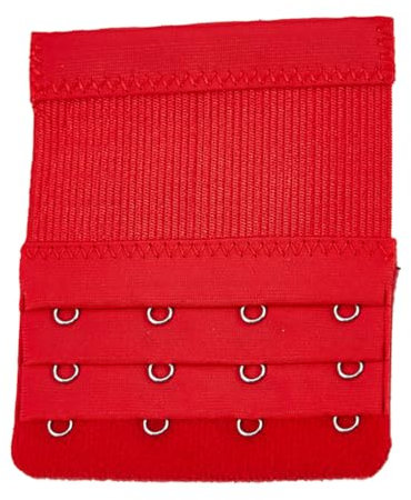 Paowsietiviity Estensori per reggiseno con cinghia di estensione 3 file 4 ganci regolabili allungati accessori per reggiseno intimo intimo azzurro, Rosso, as description