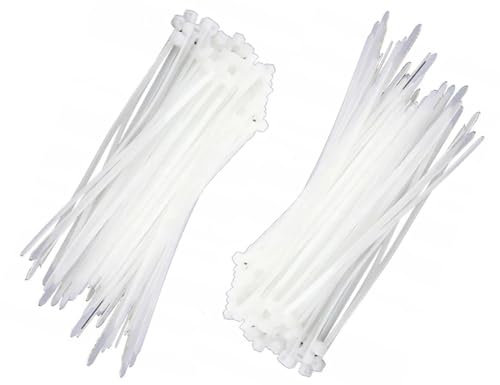 Auto-schmuck 200 Stück Kabelbinder UV Beständig Temperaturbeständig, chemische resistenz (transparent, 300 x 3,6 mm)