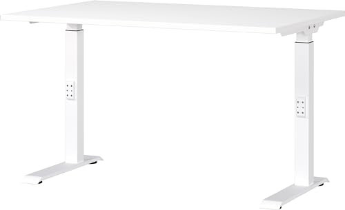 Germania Schreibtisch 7910-84, in Weiß, me. höheneinst., 120 x 91 x 80 cm (BxHxT)