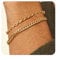 RANKEEF Gold Armband Herren Gold Kettenarmband für Männer Kubanisches Gliederarmband für Männer Seilarmbänder Armband Herren Herrenschmuck Vatertagsgeschenke