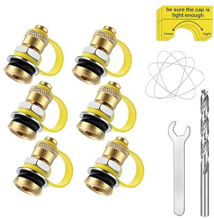6 stück Universal Kraftstoff Kann Entlüftungs Kappen Kraftstoff Krug Vent Kappen Stecker Messing Gas Kann Entlüftungsventil