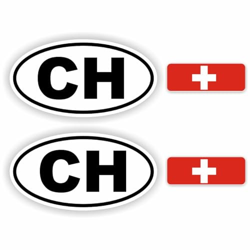 A, Österreich Autoaufkleber Set (CH, Schweiz)