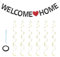 Guirnalda de bienvenida para el hogar, bienvenida a casa, guirnalda de bienvenida y 6 baños en espiral, color negro, bienvenida al hogar, decoración del hogar, fiesta familiar, bienvenida a casa