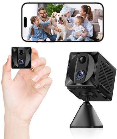ZTTAOLII - Cámara espía oculta WiFi 5G - Cámara de seguridad 4K HD para interiores, detección de movimiento AI, batería de 100 días, visión nocturna, mini cámara inalámbrica para el hogar/bebé/mascota