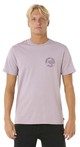 RIP CURL Desti Animals Short Sleeve T-Shirt L Purple