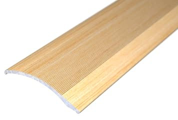 Anpassungsprofil Aluminium Ahorn | 90 cm x 38 mm | Carl Prinz Nr. 138 | Selbstklebende Bodenschiene | Höhenunterschiede bis 11 mm ausgleichen