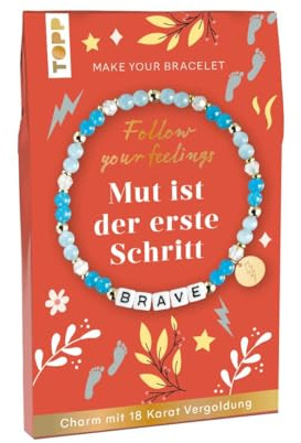 Follow your Feelings - Make your bracelet - Schmuckset Brave: Anleitung und Material für ein Armband. Mit gestalteter Geschenkkarte