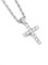 ENVOKE Premium Kreuz Schmuck Anhänger Iced Out Silber - heller Silberton, wasserfest, kein Verfärben, langlebig, sporttauglich, pflegeleicht, alltagstauglich, Rhodium PVD beschichtet