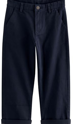 NEXT Jungen Chinohose mit Stretch - Breite Passform Marineblau Numeric_170