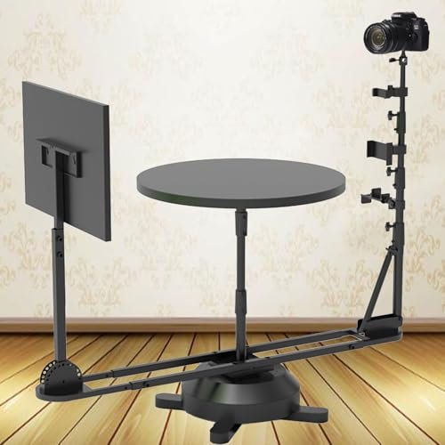 360 Grad drehbarer Kamera-Drehteller für professionelle Produktfotografie, verstellbarer Winkel, elektrischer Schieberegler, Video- und Fotoaufnahmen