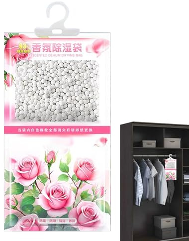Absorbiert Feuchtigkeit im Schrank, Feuchtigkeitsbeutel zum Absorbieren von Feuchtigkeit, feuchtigkeitsbeständige Pakete, beseitigt Gerüche für Schlafzimmer, Keller und Feuchtgebiete