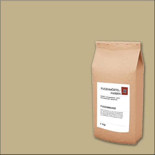 Fugenmörtel-Farben | Einsetzbar für Fugen im Innen- und Außenbereich auf Wand- und Bodenflächen (Senf Gelb, 1kg)