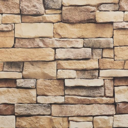 Arthome - Papel pintado de ladrillo, papel tapiz autoadhesivo y extraíble, papel de contacto de ladrillo, papel tapiz decorativo impermeable para cocina, chimenea y salpicaduras, ladrillo marrón, 44