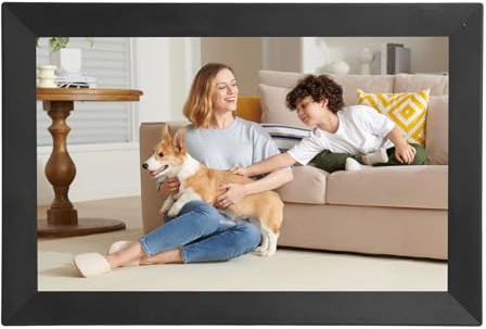 Fabater SMART WIFI Fotoram 13,3 Tum Digital Bildram Pekskärm Trådlös Bild för Home Black (#1)