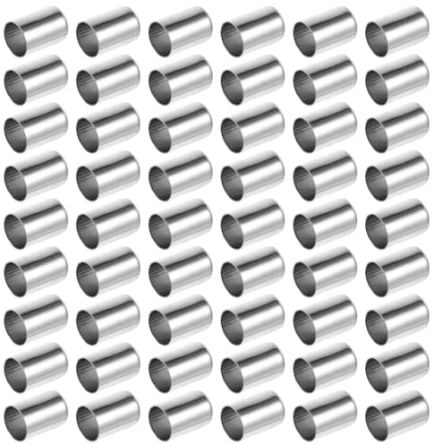 VILLFUL 100 Pièces Manchons Acier Inoxydable pour Raccords de Tuyauterie Hydraulique Outils de Sertissage Haute Pression Gaines de Compression Résistantes pour Conduites Pneumatiques et