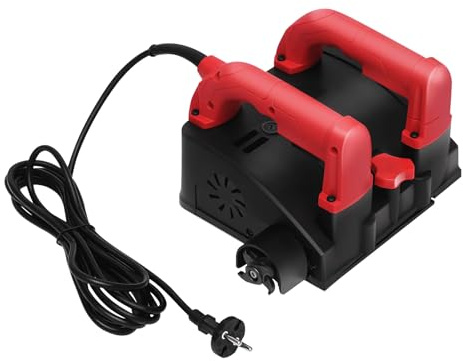 PBTERDTF Betonfräse 1200W Elektrische Wandhobelmaschine Sanierungsfräse Putzfräse Mauerfräse Einstellbare Tiefe 1-4mm, Breite 16 cm, 4000 U/Min für Wand Innen- und Außenrenovierung (4000 U/Min)