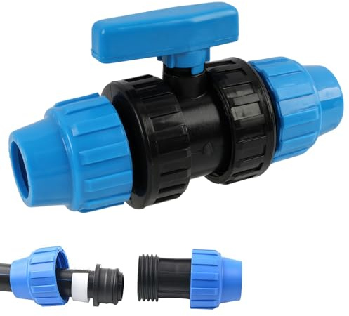 1 Pièce Raccord Tuyau, Raccord Plastique, Fitting Polyéthylène, 25 mm de Dimension Bleue, pour L’Assemblage des Circuits Hydrauliques Domestiques Et des Installations de Plomberie Courante