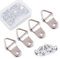 110 Pcs Triangle Ring Picture Hangers Shape Nail Non-Trace Hangers Single Hole with Screws for Home Decoration Creative Picture with Transparent Box