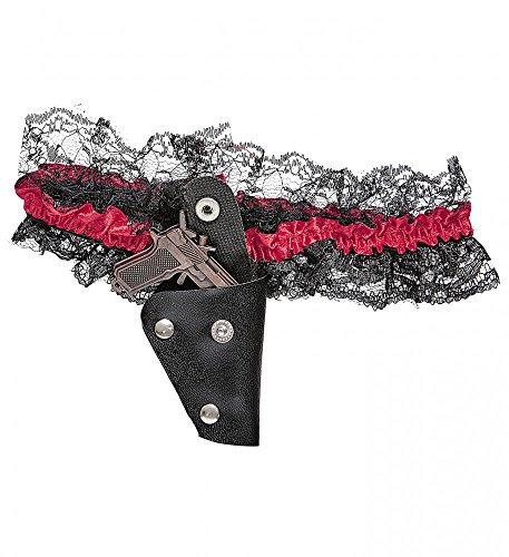 Strumpfband mit Pistole Gangster Cowgirl Piratin Saloon Girl sexy Kostümzubehör Halfter
