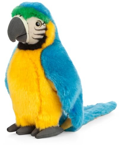 Living Nature Plüsch-Vögel mit Faktenanhänger, Blau und Rot