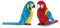Living Nature Plüsch-Vögel mit Faktenanhänger, Blau und Rot