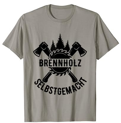 Brennholz Selbstgemacht Homemade Feuerholz Geschenk T-Shirt