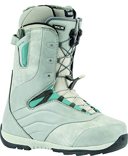 Nitro Snowboards Damen Crown TLS '20 All Mountain Freeride Freestyle Schnellschnürsystem Boot Snowboardboot Botas de Snowboard, Mujer, Grey-Steel Blue, 28,5