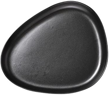LindDNA Curve Fleischplatte aus Steingut in der Farbe Black, Maße: 35cm x 30cm x 3cm, 990164