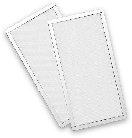 287mm 140mm x 2 PC Fan Dust Mesh Filter 11.3inch x 5.79inch PVC Computer PC Case Dust Proof Filter Cover Magnetic White 2-Pack