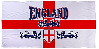 L&S PRINTS 58x28 England - St George - 3 Lions - Beach Towel