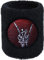 Heavy Metal Hand Schweissband Skelett Finger Bestickt auf Armband Stickerei Schweißband Absorbierendes Frottee Merch Black Metal Konzert Wristband Festival Geschenk für Männer