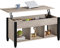 Yaheetech Mesa de Centro Elevable con Cajón Mesa de Café para Salón de Estilo Moderno con Patas de Madera Maciza 104,5 x 49,5 x (49-63) cm Gris
