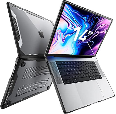 SUPCASE Cover per MacBook Pro 14 pollici 2024-2021 (Unicorn Beetle), M4/M3/M2/M1 Pro/Max A3185 A3401 A3112 A2918 A2992 A2779 A2442 Custodia Rigida e Robusta per MacBook Pro 14 pollici (Nero)