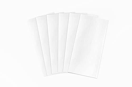 Brandalo® veganes Leder - waschbares Papier - 6 Bögen 10x21cm bei 0,55mm Dicke - Waschpapier - Lederpapier - Handmade Label gestalten - DIY zum nähen, basteln, plotten, Bedrucken UVM. - Weiß