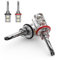 Tertullus 4 Stück Bananenstecker Durchsichtig Phosphor Kupfer Schraubbar BFA Bananenstecker für HiFi Lautsprecherkabel bis 5.5mm (Rhodinierte.)