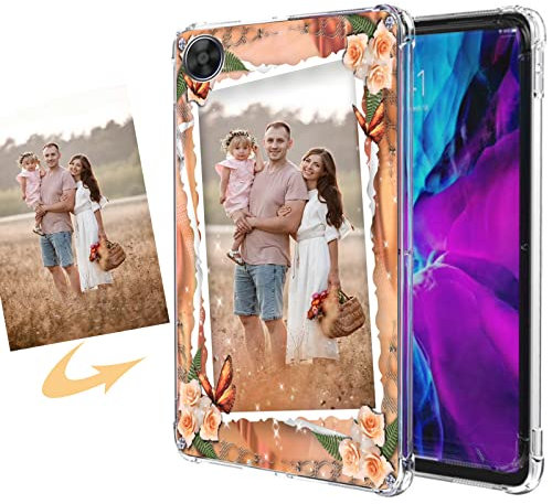 CXKJ Transparente Funda Personalizada para Honor Tablet X7 8.0,Diseño tu Foto Imagen o Texto Personaliza Carcasa,Silicone Ultradelgado Case Cover Protector Anti-arañazos Funda
