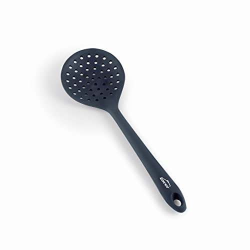 LACOR - 64467 - Espumadera Cocina Grey, Espumadera Silicona, Utensilios de Cocina, Mango Ergonómico, Antiadherente, Resistente a Altas Temperaturas, Apta para Lavavajillas, Longitud 29 cm