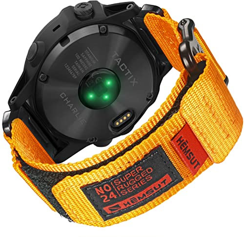 Nylon Uhrenarmband Kompatibel mit Garmin, Sportarmband für fēnix/Forerunner/Approach/MARQ/quatix/D2 Serie Robustes Ersatzband für Männer