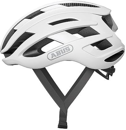 ABUS Rennradhelm AirBreaker - High-End Fahrradhelm für den professionellen Radsport - für Jugendliche und Erwachsene - Helm für Damen und Herren - Weiß, Größe S