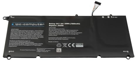 IPC-Computer Akku kompatibel zu Dell XPS 13 (9350) - 90V7W mit 59,28Wh