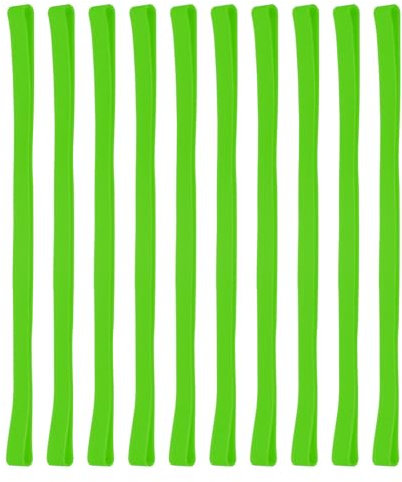 PATIKIL 8 Large Elastic Rubber Bands, 10 Pcs Big Silicone Rubber Bands Strap for Wrapping Notebook Office Supply Can File Folders Box, Green