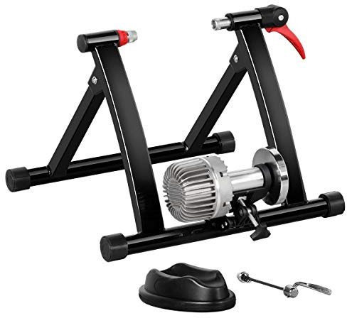 Yaheetech Rollentrainer Fahrrad Klappbarer Heimtrainer mit Fluid-Widerstand Rollentrainer für 26-28 Zoll Reifen Rollentrainer Rennrad Indoor