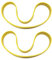 2 Stück Bandsägen Gummiband, Holzbearbeitung Bandsäge Gummiband Säge Scrollrad Gummiring, Zubehör für Bandsägen (Gelb, 8''(205mm))