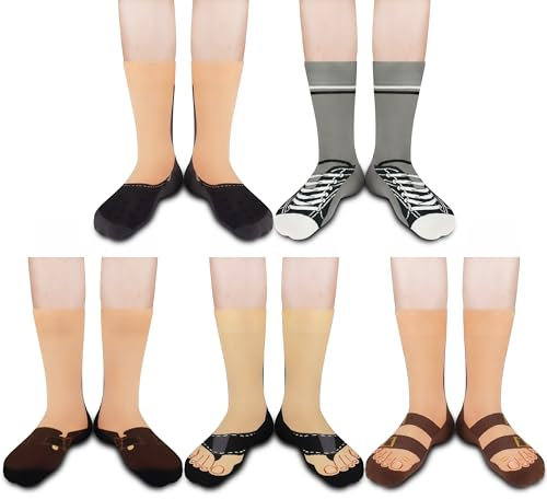Jeasona 5 Paare Lustige Socken Herren 43-46 Set Lustige Weihnachtsgeschenke und Geschenkideen für Männer Geburtstag Ausgefallen Nikolaus Geschenke Männer Cool