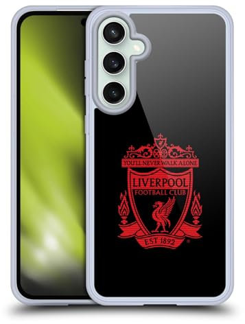 Head Case Designs Offizielle Liverpool Football Club Schwarz 1 Crest 2 Gel Handyhülle Hülle [Militärischer Schutzgrad] Kompatibel mit Samsung Galaxy S23 FE 5G