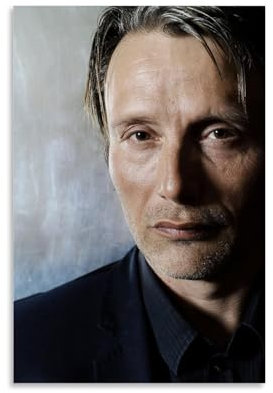 TNERPAR Mads Mikkelsen Star Poster Dekorative Malerei Leinwand Wandkunst Wohnzimmer Poster Schlafzimmer Malerei,Wandkunst Bilddruck Moderne Familienzimmer Dekor 08x12inch(20x30cm)