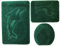 3- teiliges Badvorleger Set Ilkadim Export mit Delphin Muster, Bad Teppich 55cm X 85cm ohne Auschnit gerade für Hänge WC (Dunkelgrün)