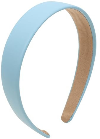 Serre-tête fin en similicuir bleu pour femmes et filles - Accessoires de cheveux pour mères et sœurs